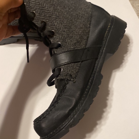 POLO RALPH LAUREN COMBAT BLACK AND GRAY BOOTS SIZE 6 - Picture 5 of 16